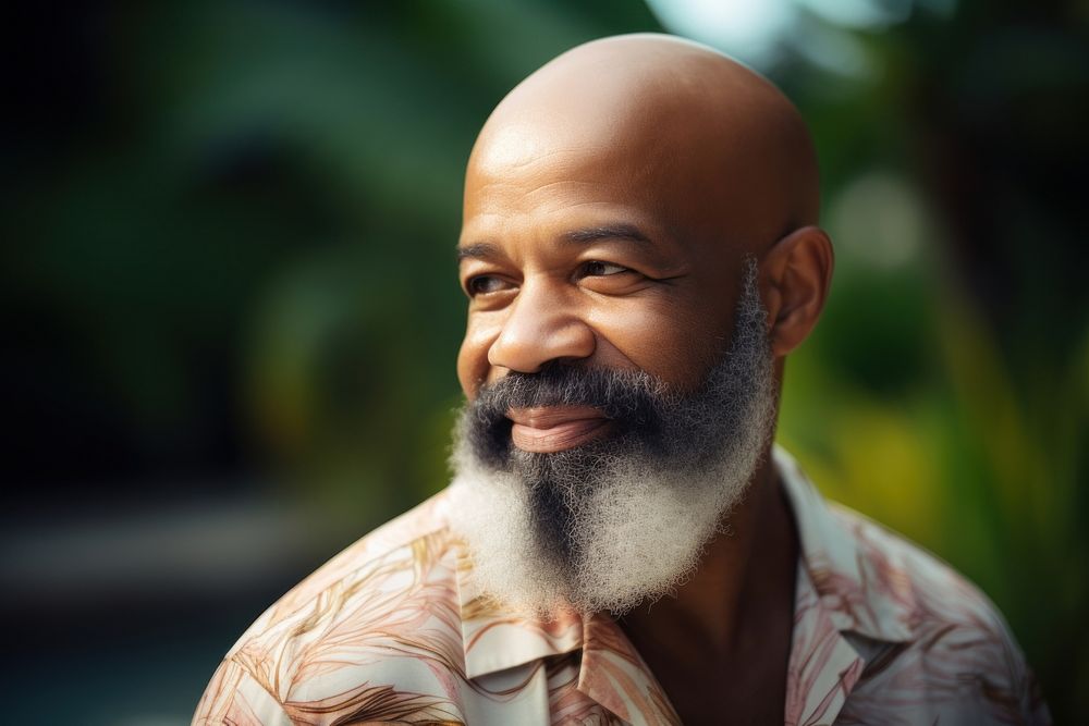 African american senior man portrait beard adult. AI generated Image by rawpixel.