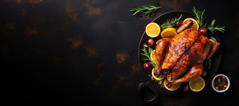 Roasted chicken food thanksgiving dinner meat. AI generated Image by rawpixel.