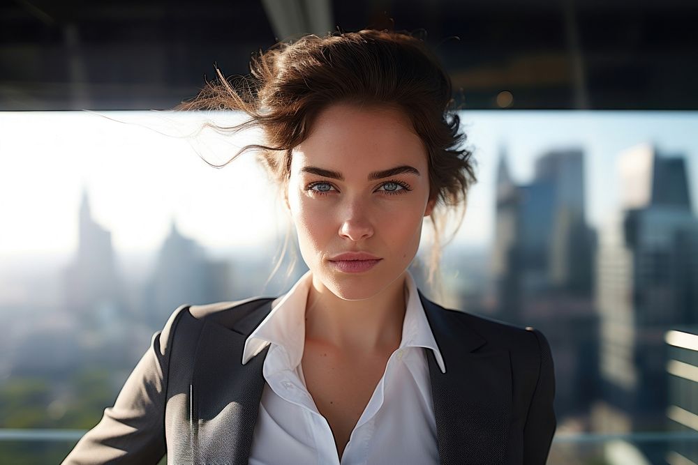 Businesswoman portrait looking adult. AI generated Image by rawpixel.
