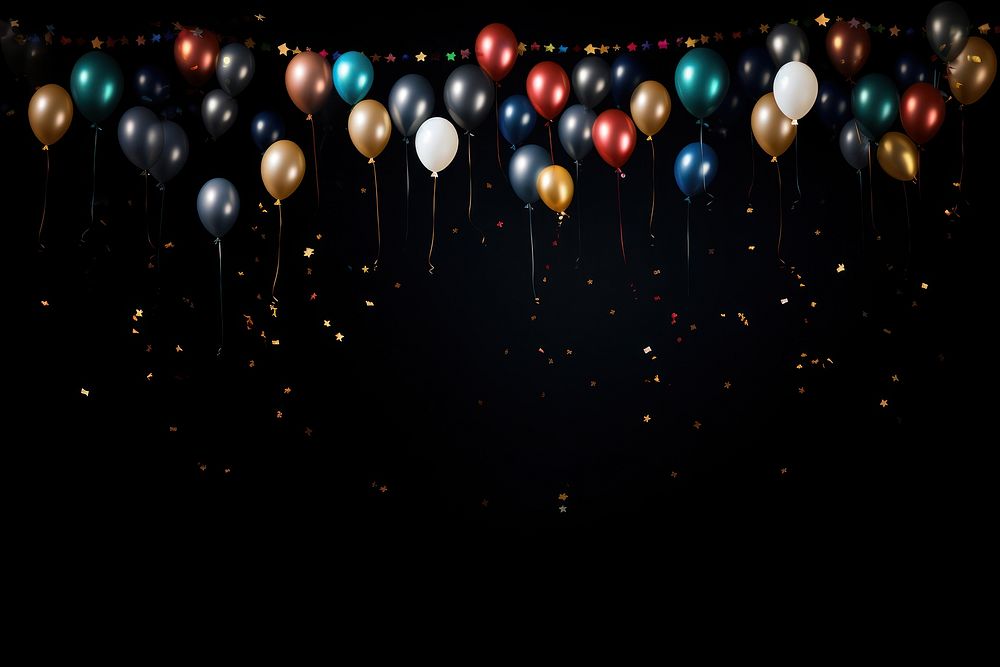 Balloon new year hanging illuminated. AI generated Image by rawpixel.
