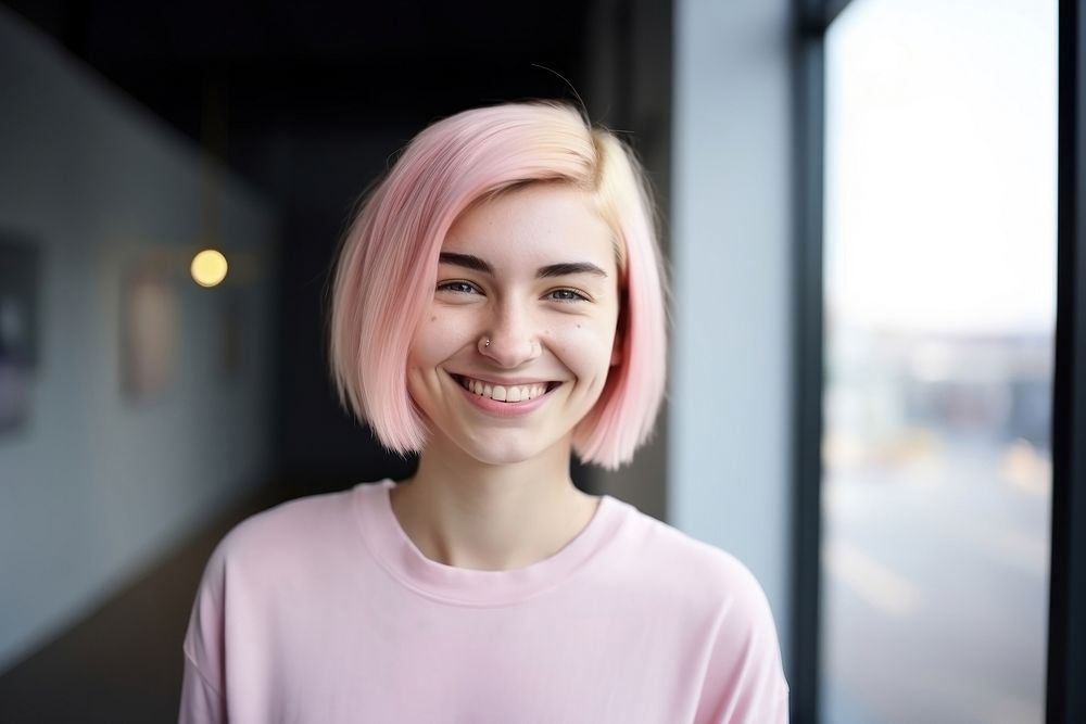 Young adult woman portrait smiling smile. AI generated Image by rawpixel.