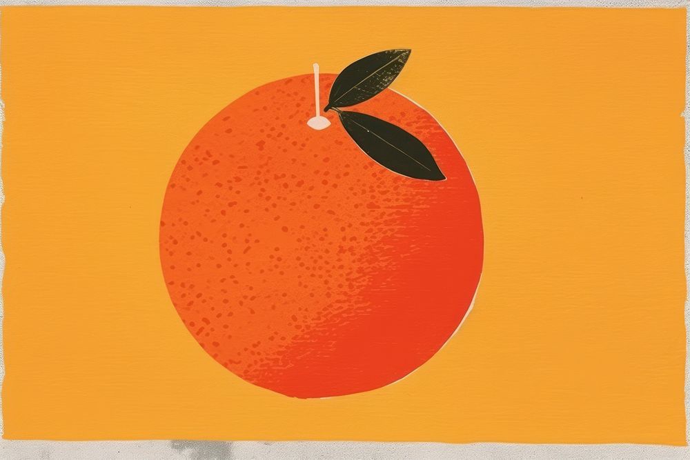 Orange grapefruit plant art. AI generated Image by rawpixel.