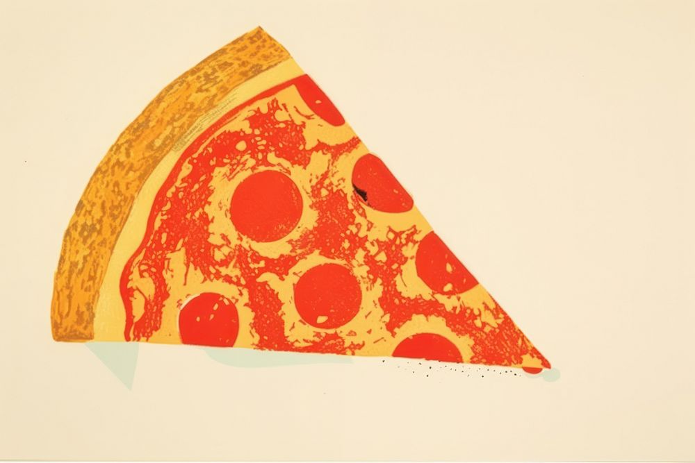 Pizza food art pepperoni. AI generated Image by rawpixel.