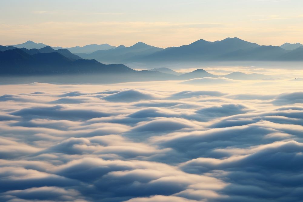 Cloud sky fog landscape. AI generated Image by rawpixel.