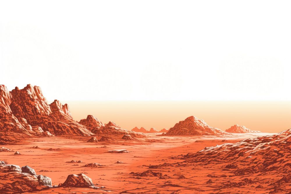 Mars surface borders landscape mountain outdoors. AI generated Image by rawpixel.