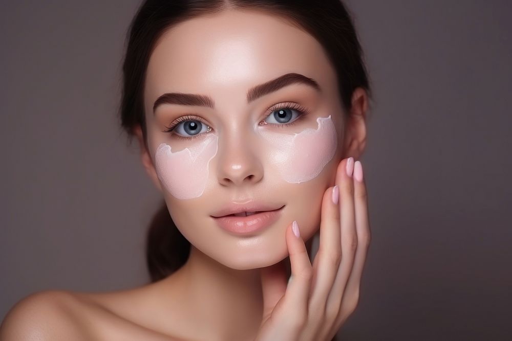 Morning skin care cosmetics portrait applying. AI generated Image by rawpixel.