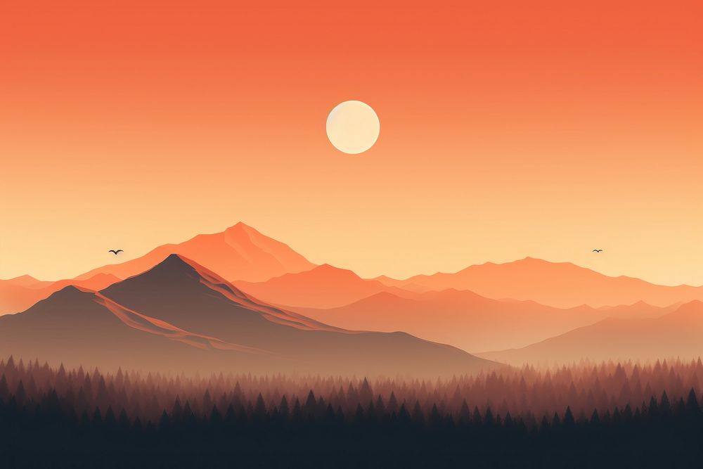 Mountain sky landscape outdoors. AI generated Image by rawpixel.