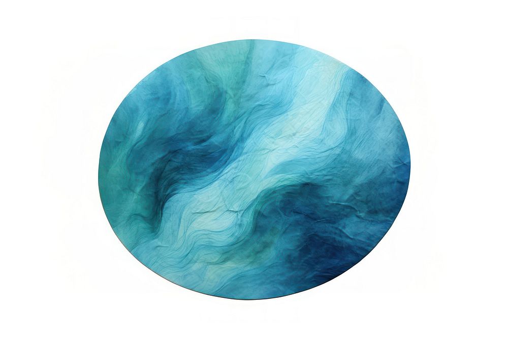 A blue felt circle turquoise accessories creativity. AI generated Image by rawpixel.