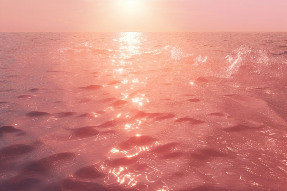 Pink sun shining outdoors horizon nature. AI generated Image by rawpixel.