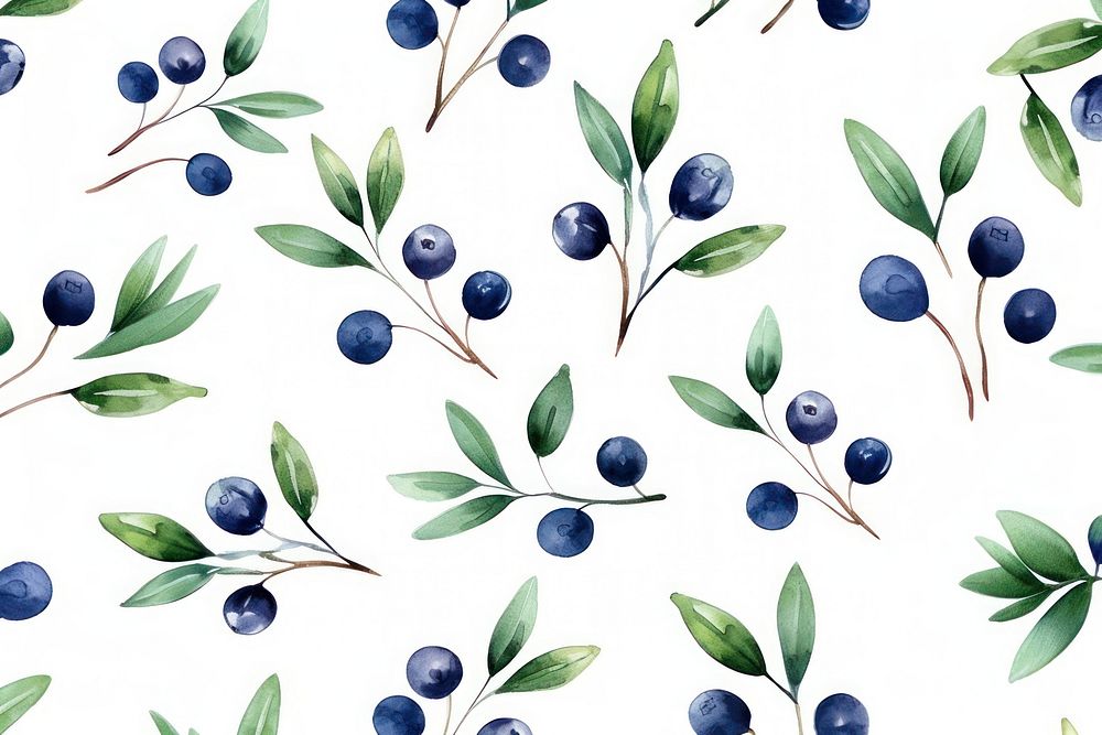 Blueberry pattern plant food. AI generated Image by rawpixel.
