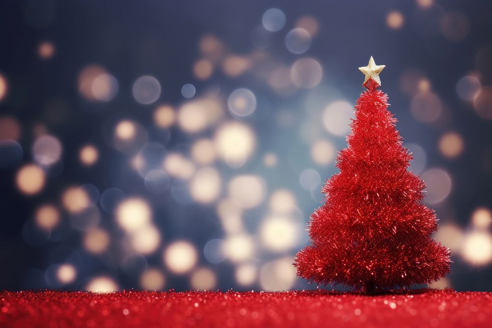 Christmas winter tree red. AI generated Image by rawpixel.