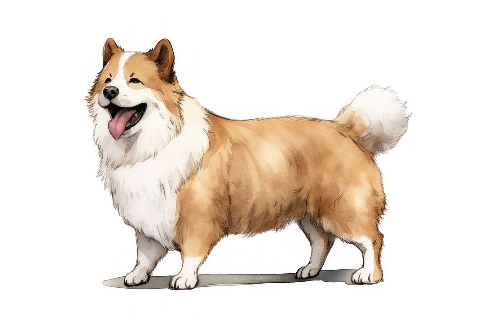 Chubby dog cartoon mammal animal. AI generated Image by rawpixel.