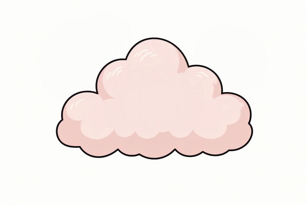 Pink cloud cartoon outdoors weather. AI generated Image by rawpixel.