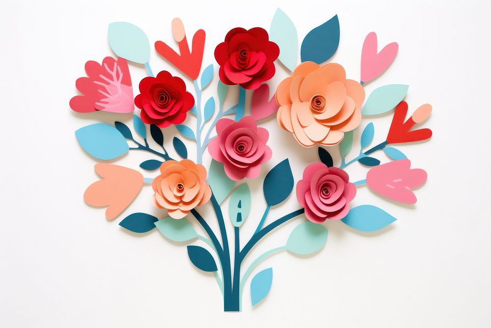 Velentines bouquet pattern flower craft. 