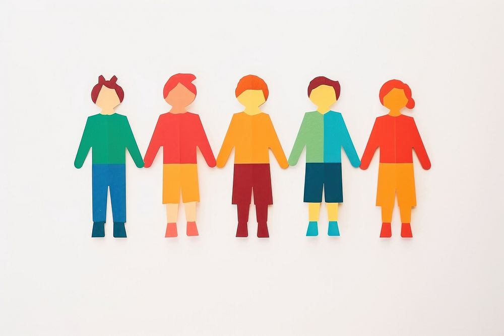 Children white background representation togetherness. AI generated Image by rawpixel.