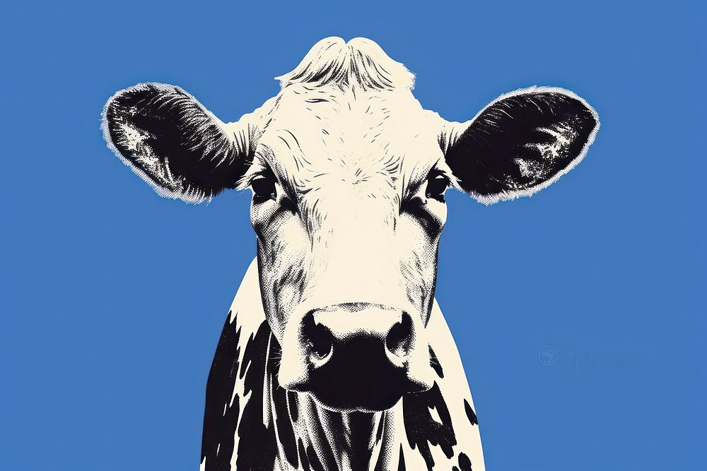 Cow cattle livestock mammal. AI generated Image by rawpixel.