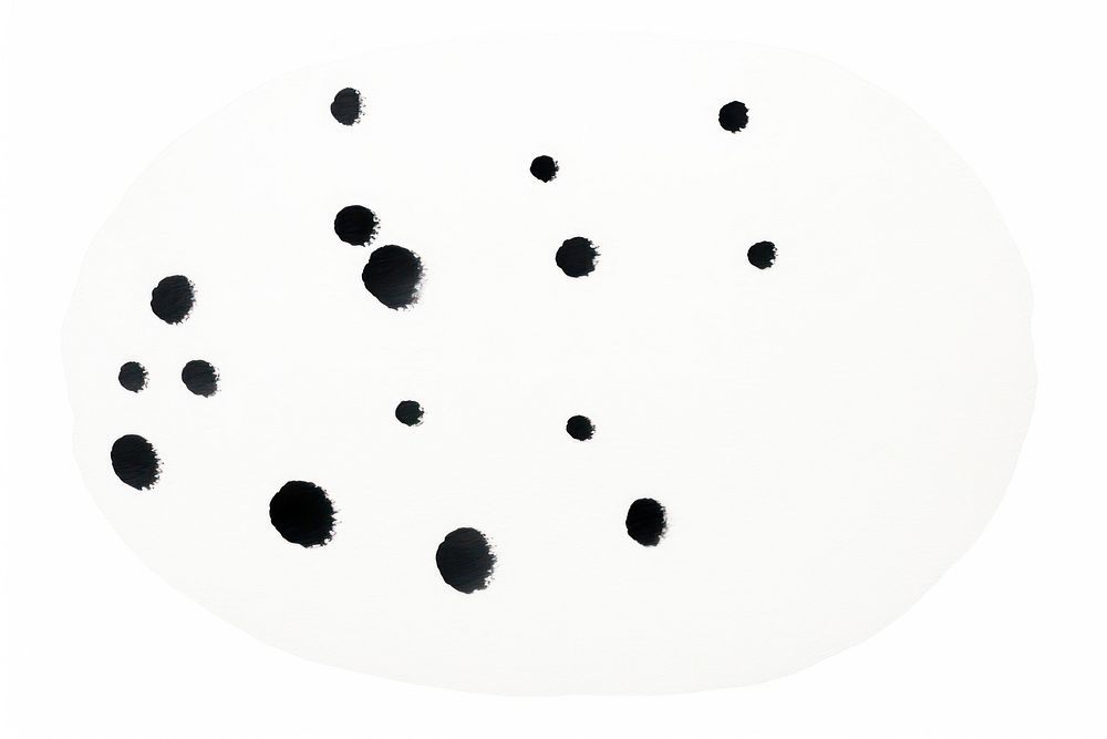 Black dot shape white background microbiology. AI generated Image by rawpixel.