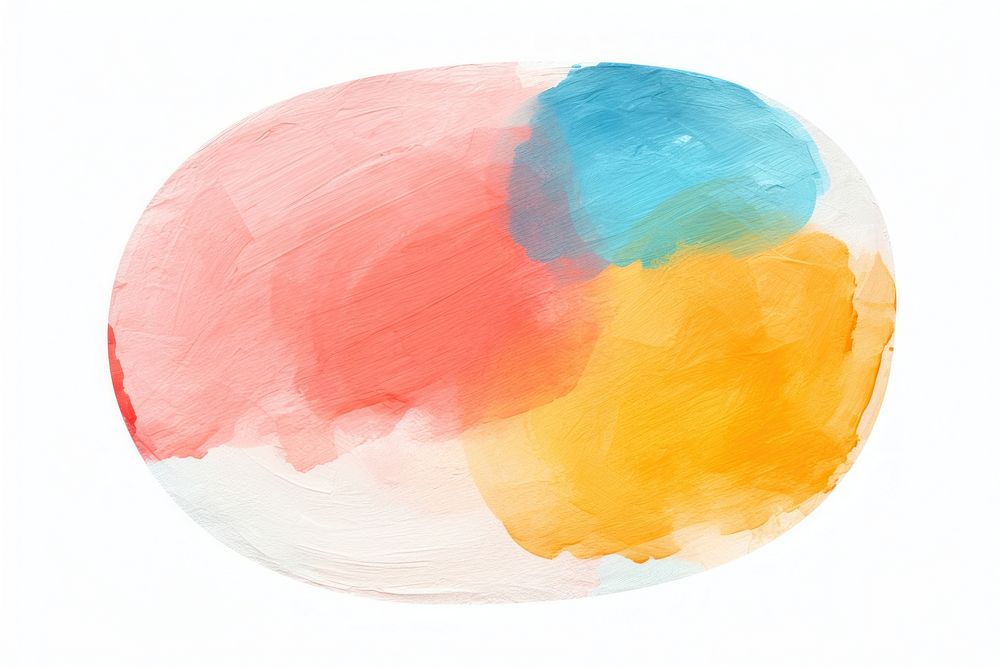 Oval shape paint white background. AI generated Image by rawpixel.