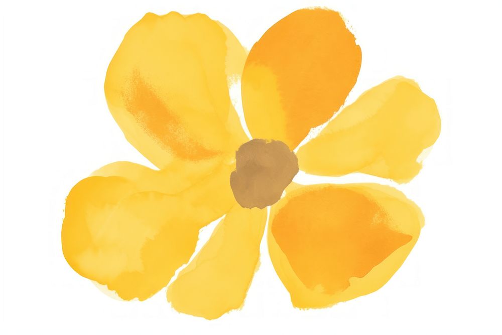 Cute flower petal paint white background. AI generated Image by rawpixel.