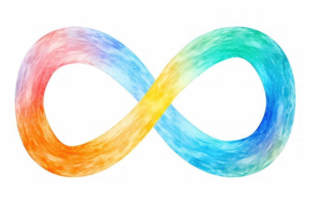 Infinity shape white background creativity. AI generated Image by rawpixel.
