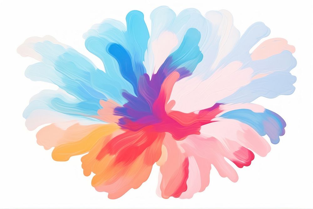 Flower backgrounds painting white background. AI generated Image by rawpixel.