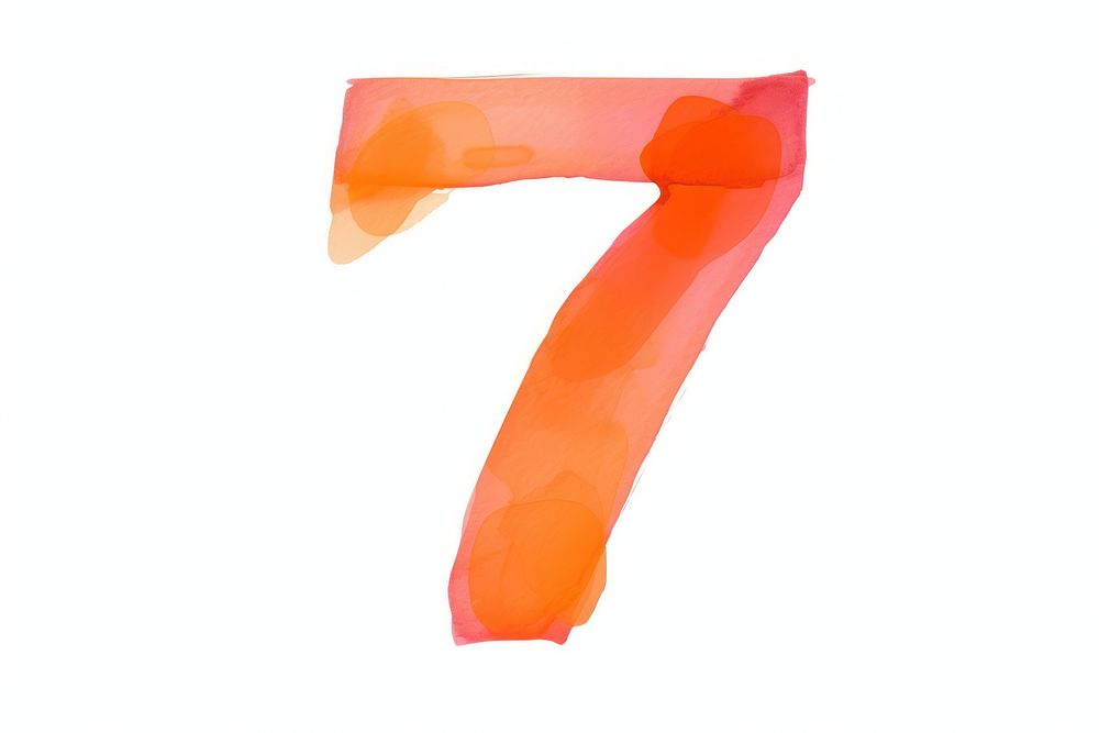 Number 7 text white background symbol. AI generated Image by rawpixel.