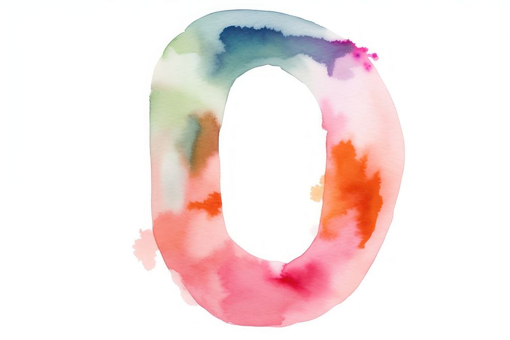 Number 0 text white background creativity. AI generated Image by rawpixel.