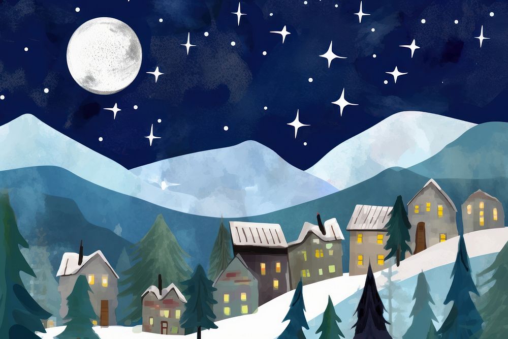 Christmas night astronomy christmas outdoors. AI generated Image by rawpixel.