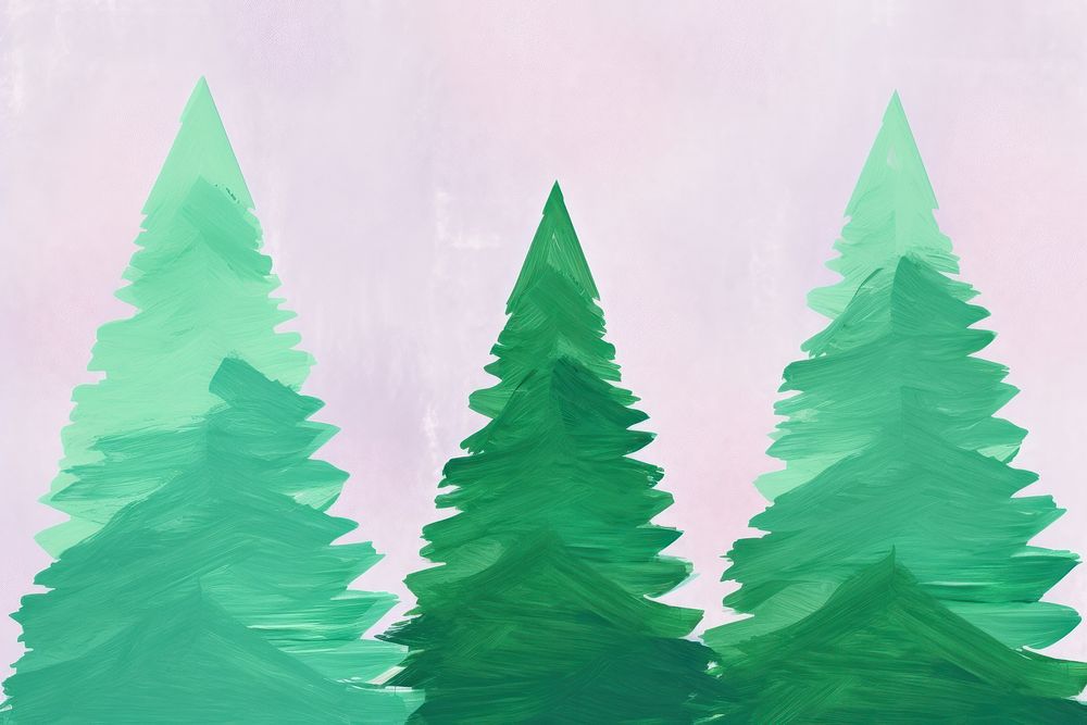 Christmas trees backgrounds outdoors drawing. AI generated Image by rawpixel.