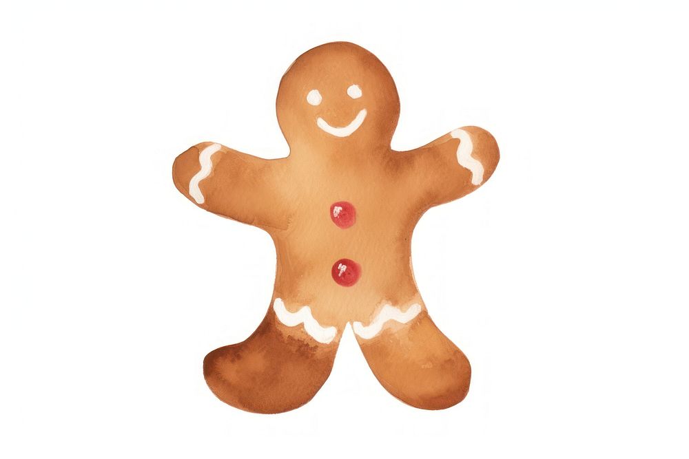 Gingerbread cookie food white background. AI generated Image by rawpixel.