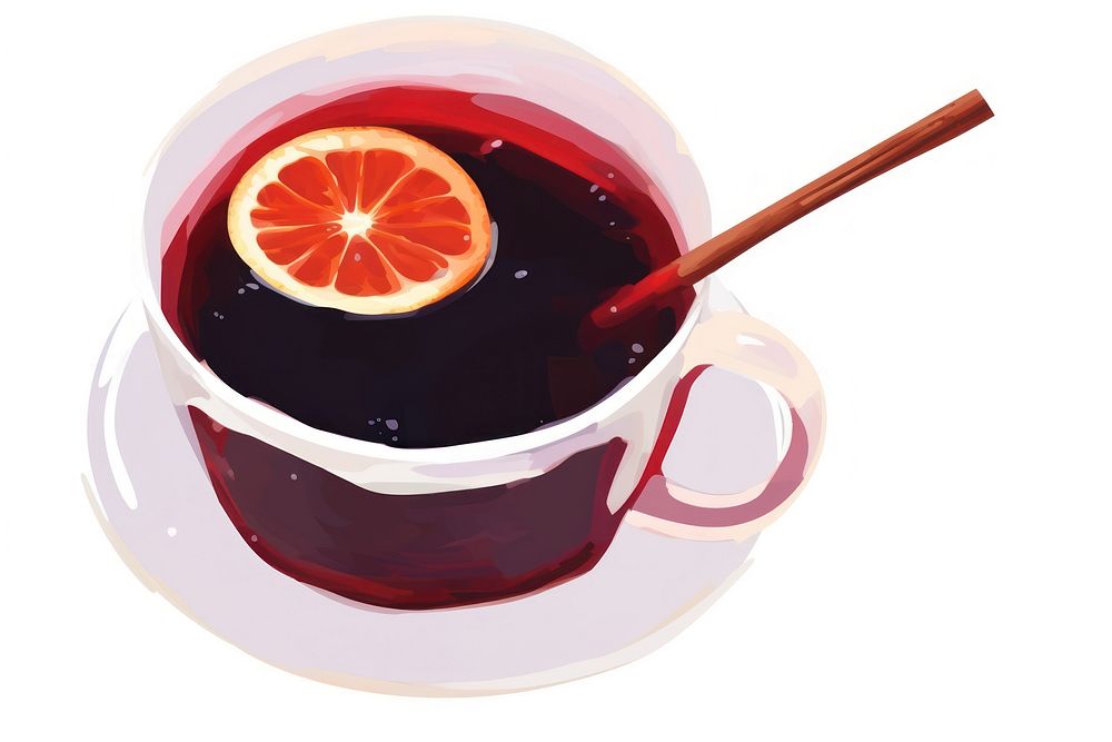 Hot mulled wine grapefruit drink food. AI generated Image by rawpixel.