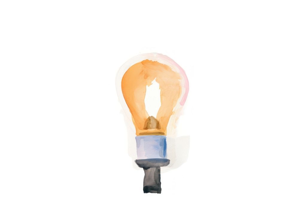 Lamp lightbulb white background electricity. AI generated Image by rawpixel.