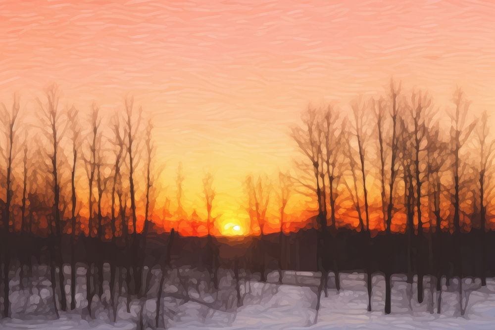 Landscape sunset panoramic outdoors. AI generated Image by rawpixel.