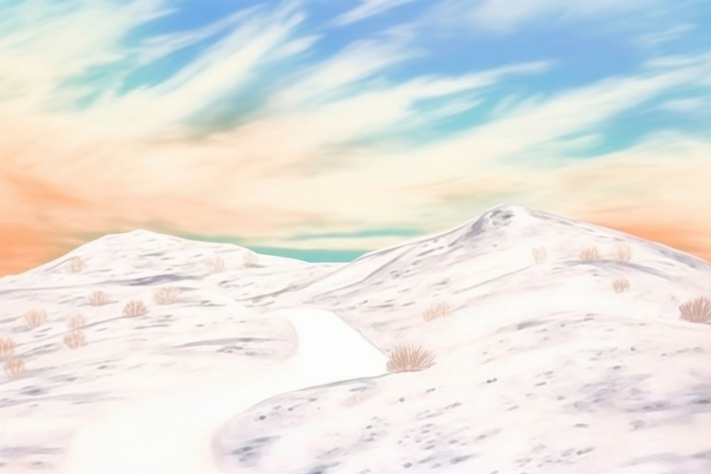 Landscape snow sky backgrounds. AI generated Image by rawpixel.