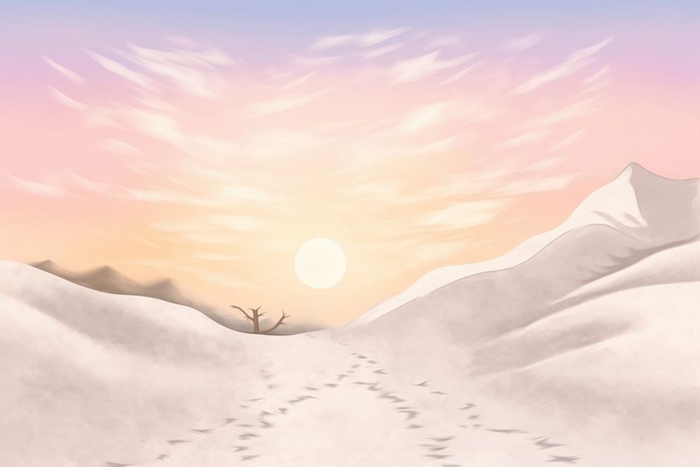 Landscape snow backgrounds outdoors. AI generated Image by rawpixel.