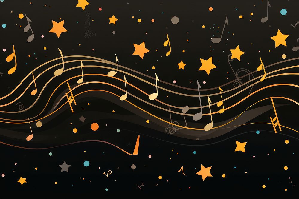 Musical notes backgrounds night illuminated. 