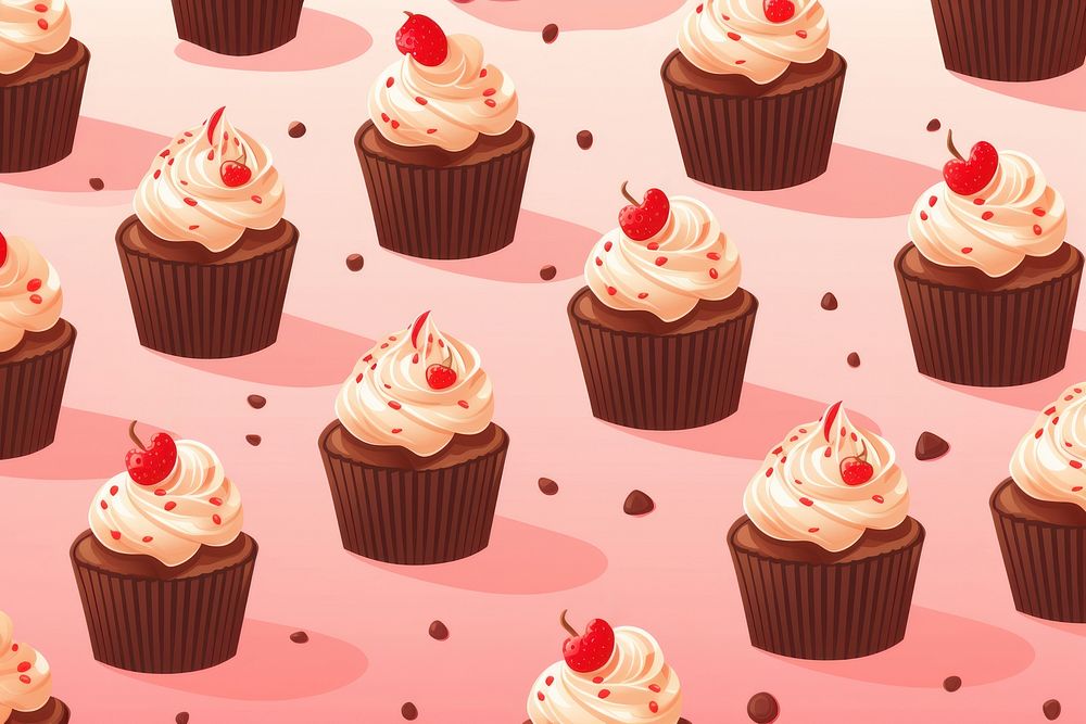PNG Cup cakes backgrounds chocolate dessert. AI generated Image by rawpixel.