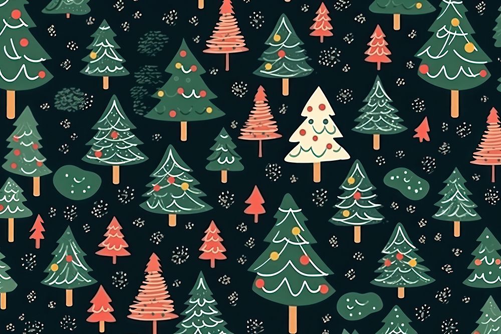 Christmas tree christmas pattern christmas tree. AI generated Image by rawpixel.