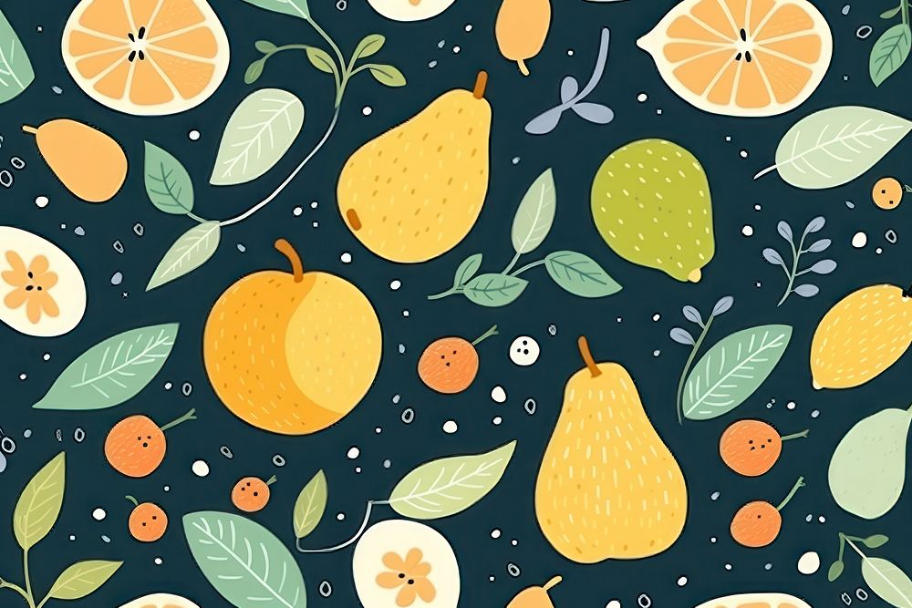 Fruits pattern plant food. AI generated Image by rawpixel.