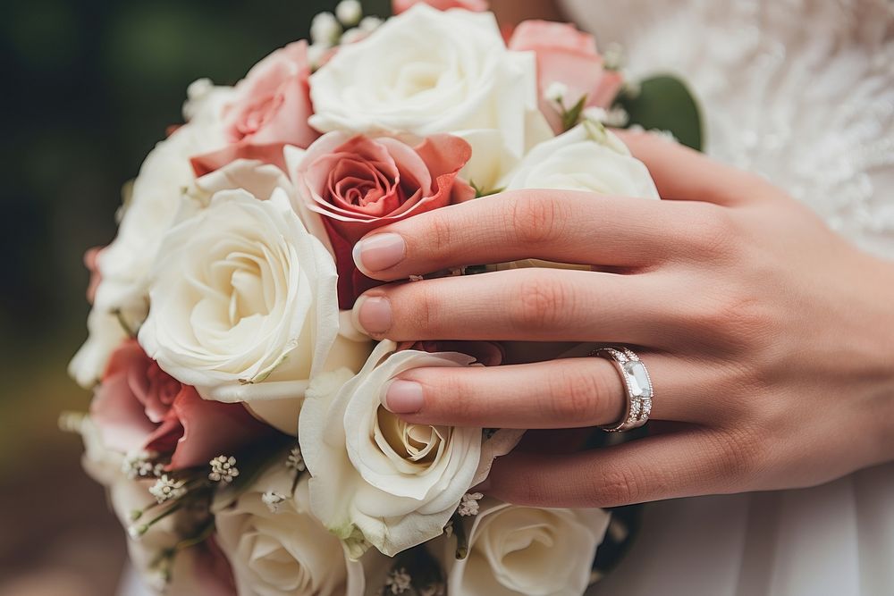 Wedding bride ring hand. AI generated Image by rawpixel.