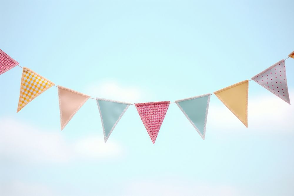 Happy Birthday Bunting Scalloped Flags bunting flag clothesline. AI generated Image by rawpixel.