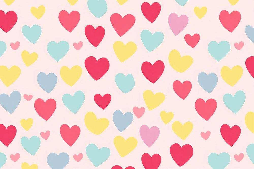 Heart pattern backgrounds repetition. AI generated Image by rawpixel.