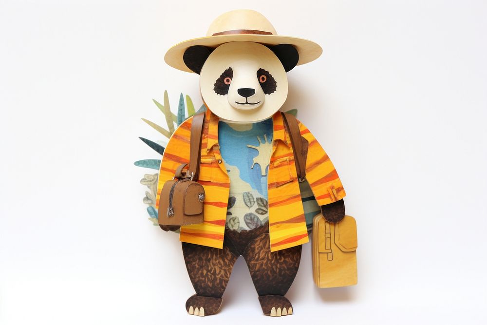 Panda tourist nature cute toy. AI generated Image by rawpixel.
