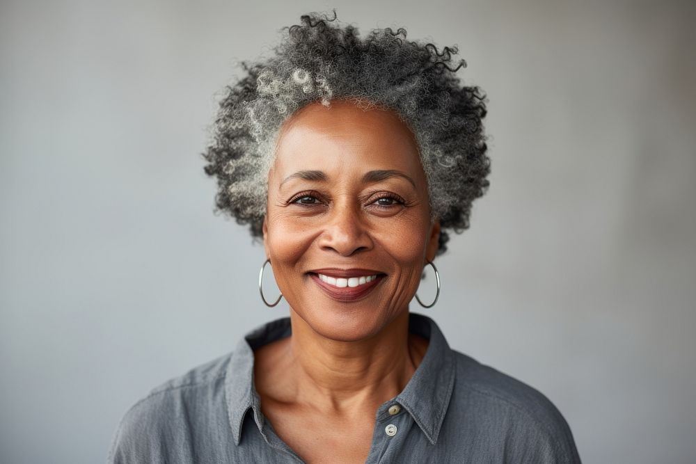 African american woman portrait smiling adult. AI generated Image by rawpixel.