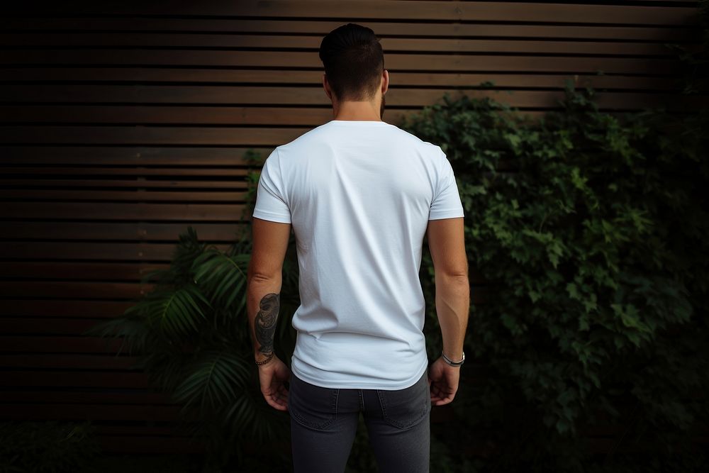T-shirt sleeve adult white. AI generated Image by rawpixel.