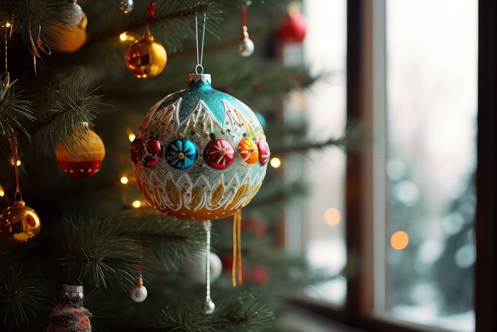 Christmas tree decoration anticipation illuminated. AI generated Image by rawpixel.
