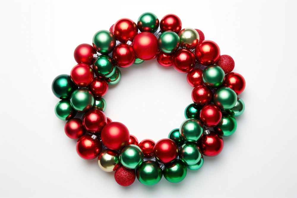 Bauble Wreath jewelry wreath green. AI generated Image by rawpixel.