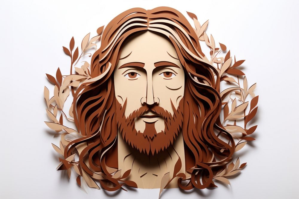 Jesus portrait craft photo. AI generated Image by rawpixel.