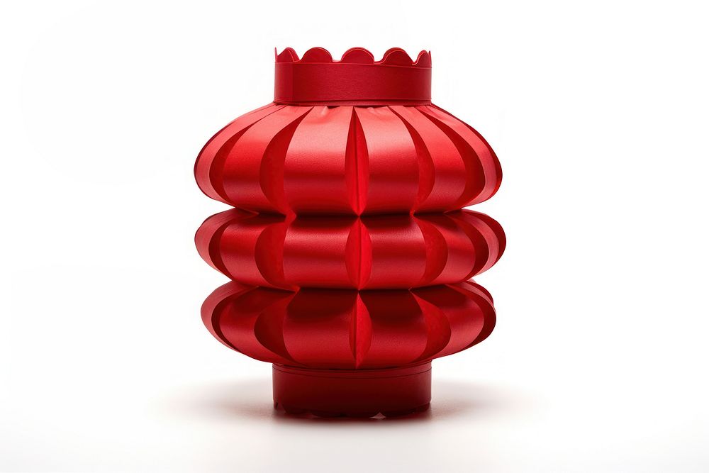 Red paper lantern white background celebration decoration. AI generated Image by rawpixel.