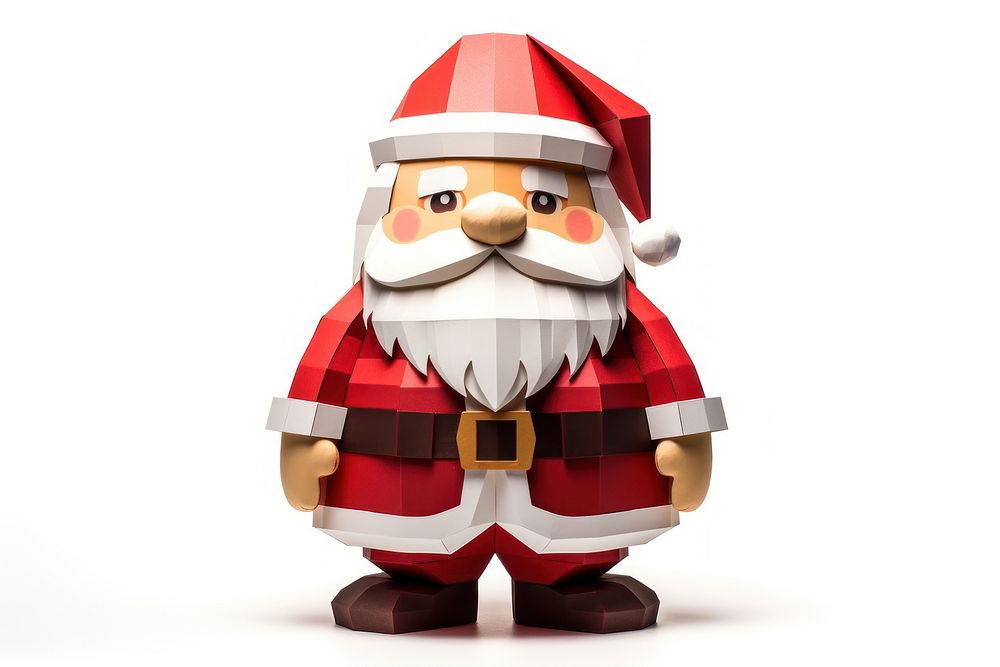 Santa toy white background anthropomorphic. AI generated Image by rawpixel.